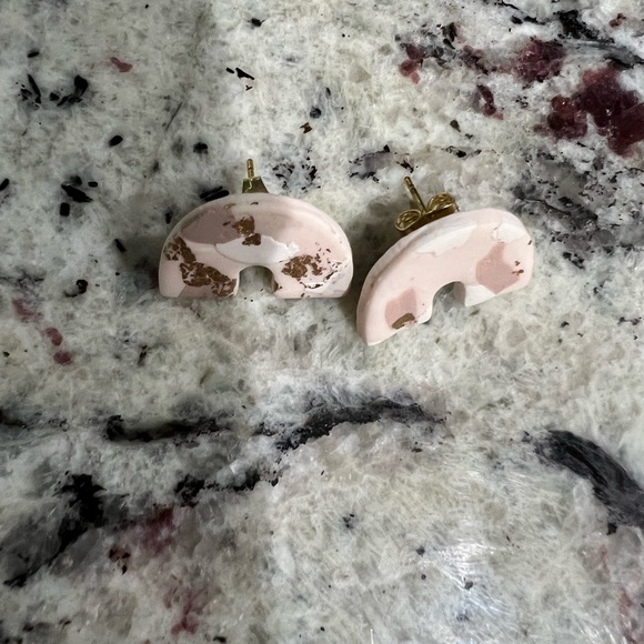 ♥️Clay Rainbow earrings handmade - Picture 1 of 4